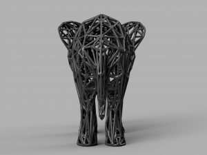 low poly elephant 3D Print Model