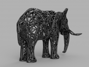 low poly elephant 3D Print Model