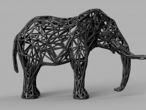 low poly elephant 3D Print Model