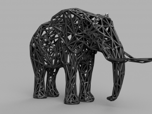 low poly elephant 3D Print Model