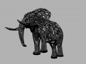 low poly elephant 3D Print Model