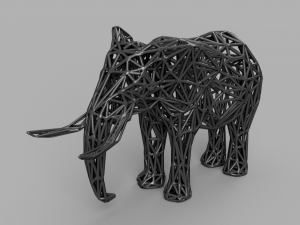 low poly elephant 3D Print Model