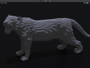 voxel tiger 3Dプリントモデル