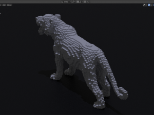 voxel tiger 3Dプリントモデル