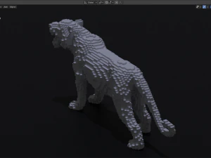 voxel tiger 3D Print Model