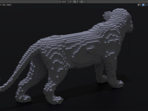 voxel tiger 3Dプリントモデル