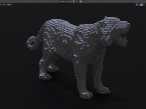 voxel tiger 3Dプリントモデル