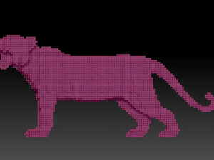 voxel tiger 3Dプリントモデル