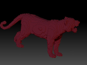 voxel tiger 3Dプリントモデル