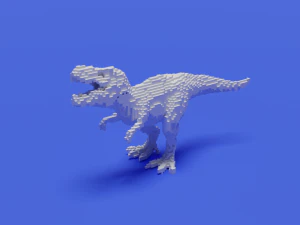 ボクセルティラノサウルス 3Dプリントモデル