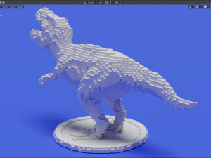 voxel t-rex 3Dプリントモデル