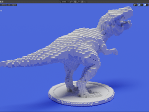 voxel t-rex 3Dプリントモデル