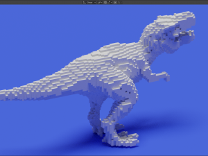 voxel t-rex 3Dプリントモデル