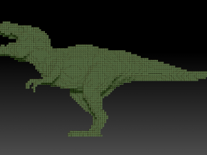 voxel t-rex 3Dプリントモデル