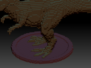 voxel t-rex 3Dプリントモデル