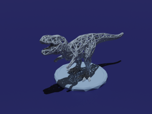 t-rex low poly 3D Print Model