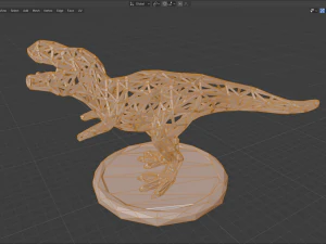 t-rex low poly 3D Print Model
