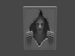 man in the wall 3D-printmodel