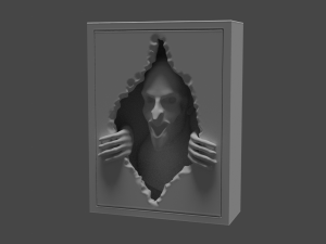 man in the wall 3D-printmodel