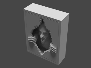 man in the wall 3D-printmodel