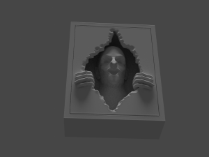 man in the wall 3D-printmodel