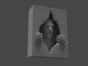 man in the wall 3D-printmodel
