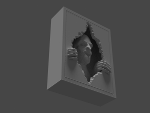 man in the wall 3D-printmodel