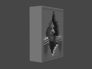 man in the wall 3D-printmodel