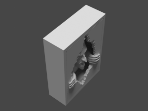 man in the wall 3D-printmodel