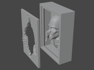 man in the wall 3D-printmodel