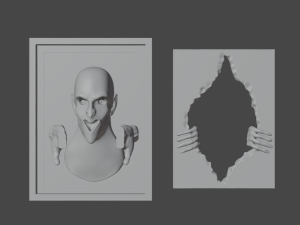 man in the wall 3D-printmodel