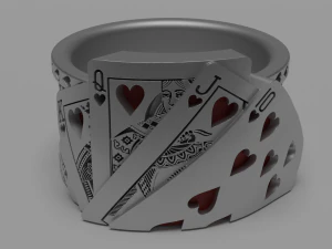 siram cincin poker kerajaan Model Cetak 3D
