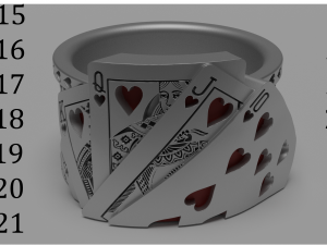 flush royal poker ring 3D Print Model