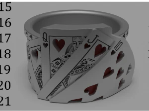 flush royal poker ring 3D Print Model