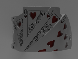 flush royal poker ring 3D Print Model
