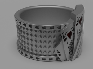 flush royal poker ring 3D Print Model