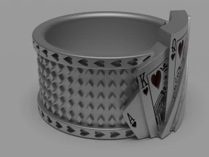flush royal poker ring 3D Print Model