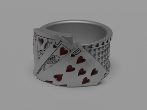 flush royal poker ring 3D Print Model