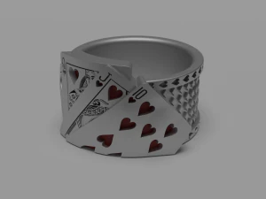 flush royal poker ring 3D Print Model