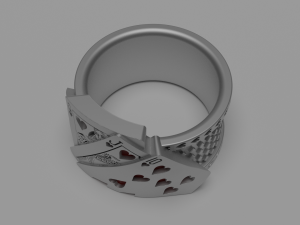 flush royal poker ring 3D Print Model