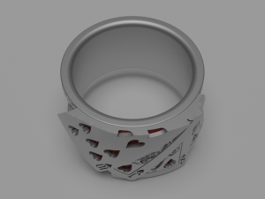 flush royal poker ring 3D Print Model