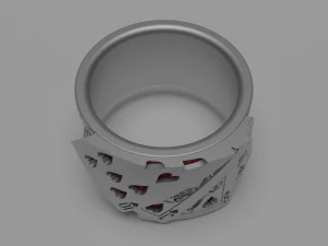 flush royal poker ring 3D Print Model