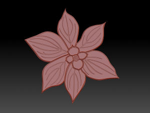 dogwood flower Modello 3D