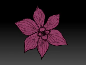 dogwood flower 3D Model