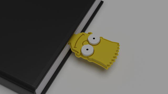 bart simpson bookmark Model do druku 3D .c4d .max .obj .3ds .fbx .stl .blend 