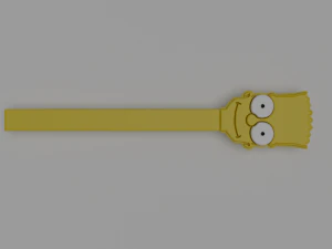 bart simpson bookmark 3D Print Model
