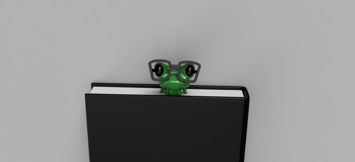 bookmark frog 3D Print Model .c4d .max .obj .3ds .fbx .stl .blend