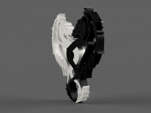 dragons yin and yang Model Cetak 3D