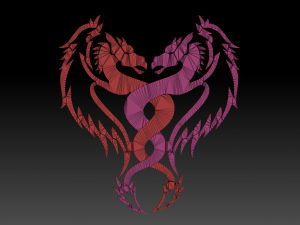 dragons yin and yang Model Cetak 3D