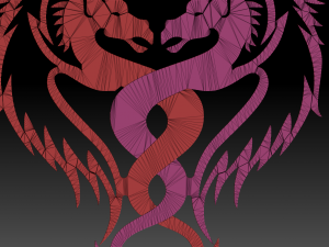 dragons yin and yang Model Cetak 3D